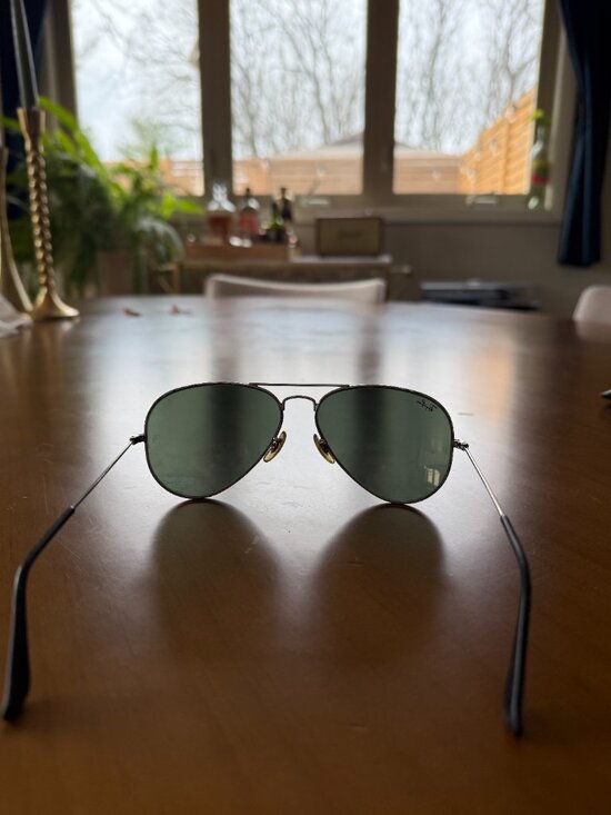 Ray-Ban Aviator Mirror: Matte Silver Frame, Silver Mirror Lens w/ case main image 6